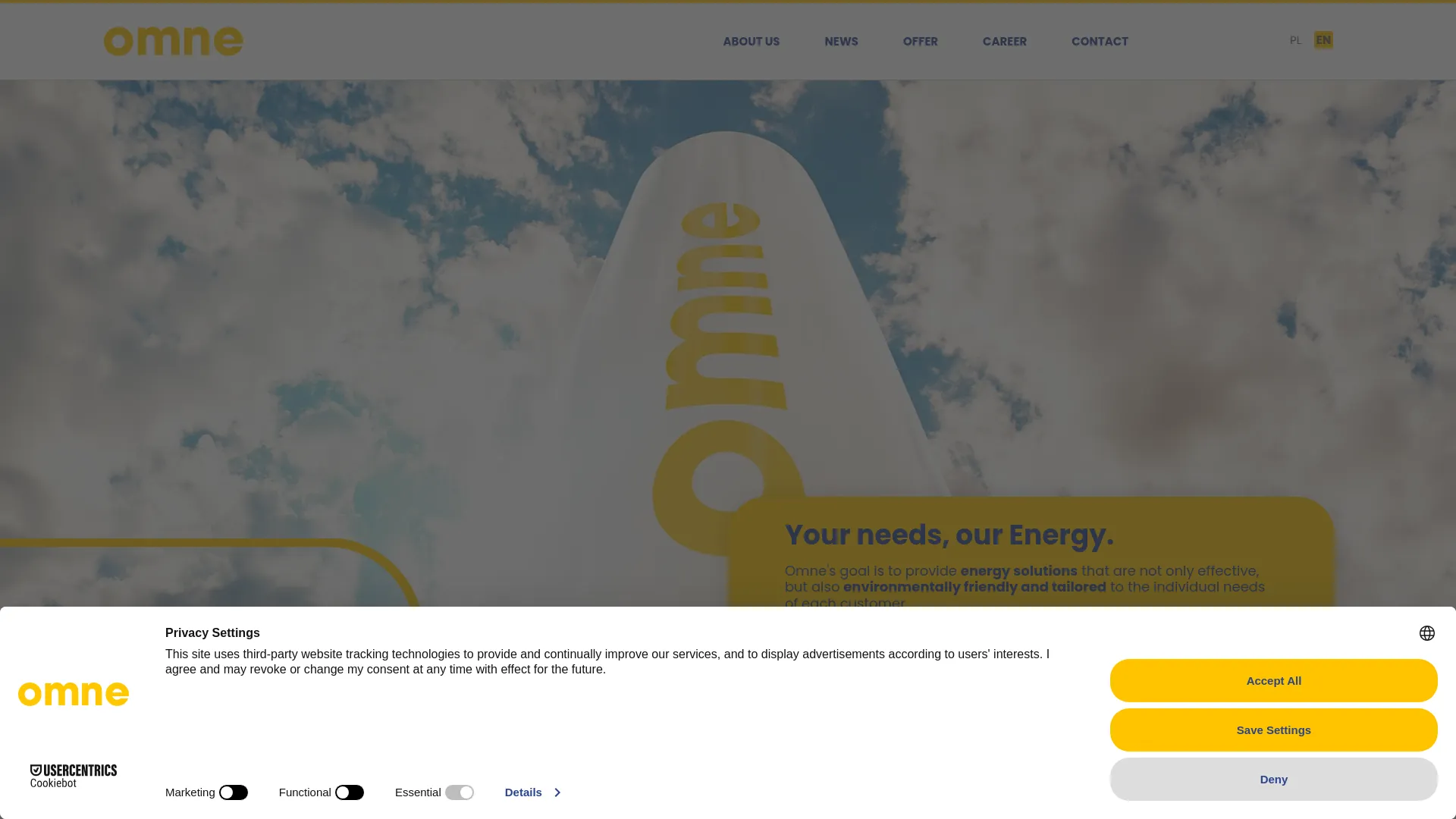 Screenshot of www.omneenergia.pl