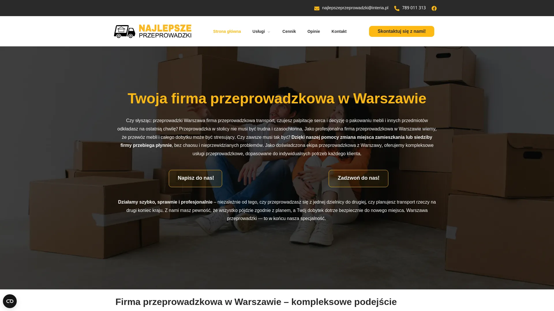 Screenshot of najlepszeprzeprowadzki.pl